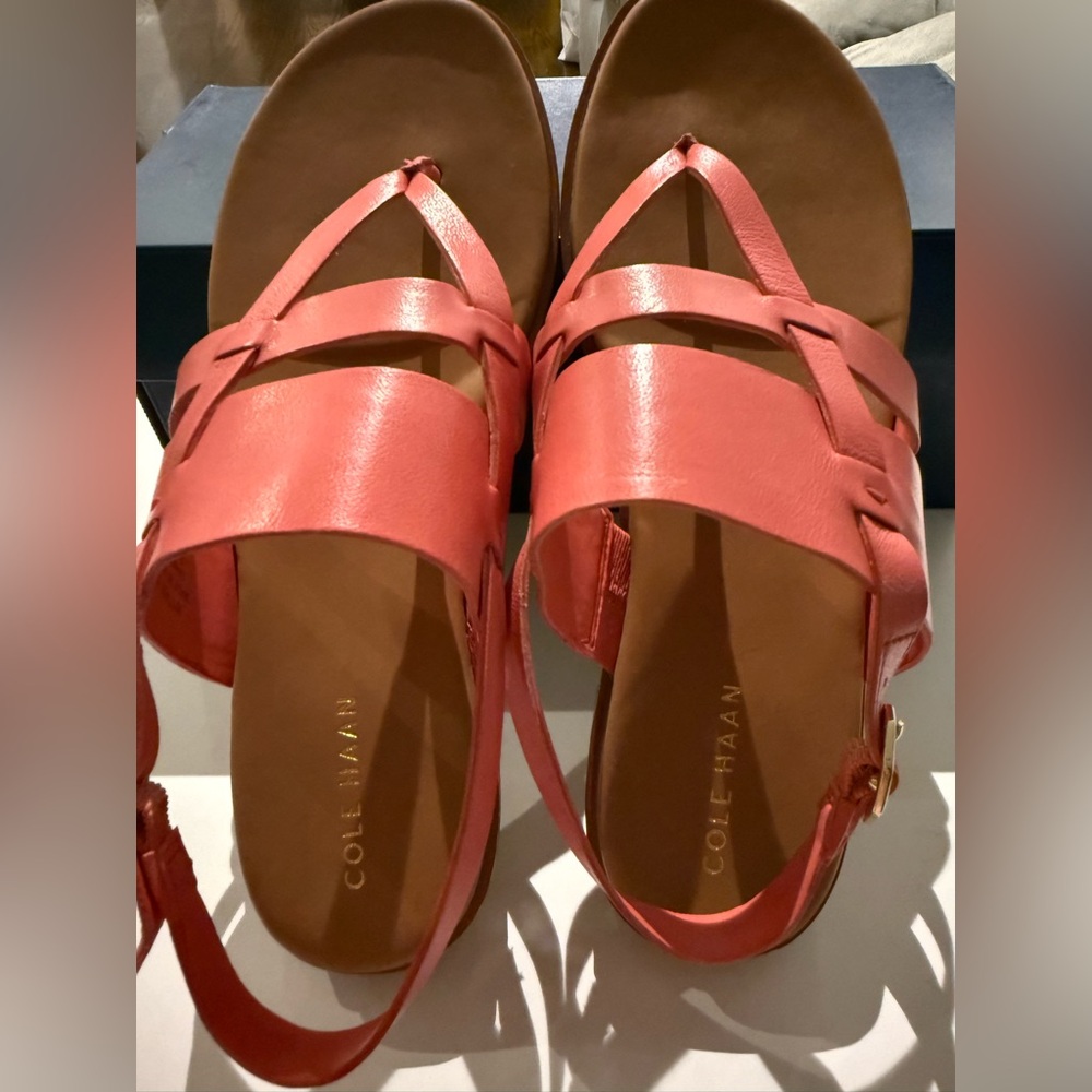 Brand NEW!! Cole Haan Women's Rose Pink Leather Sandals